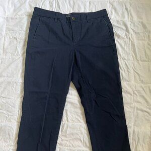 J. Crew High-Rise Girlfriend Chino in Navy